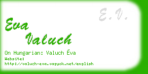 eva valuch business card